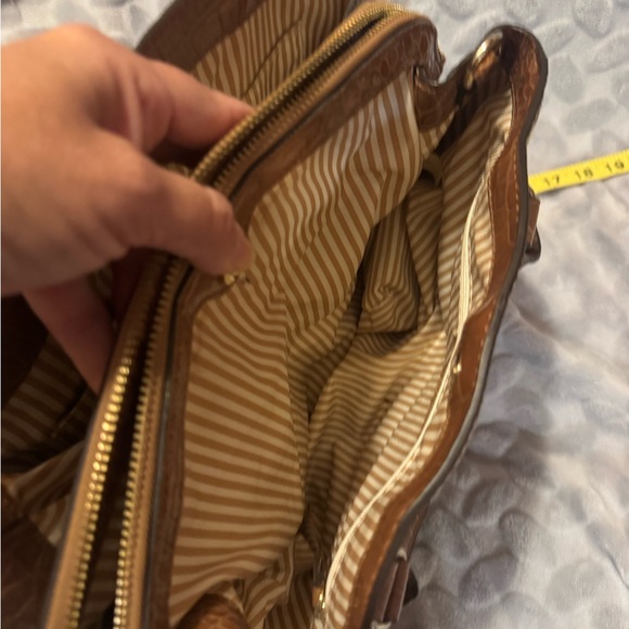 Kate Spade Brown Satchel with Crocodile Embossing - Picture 3 of 10